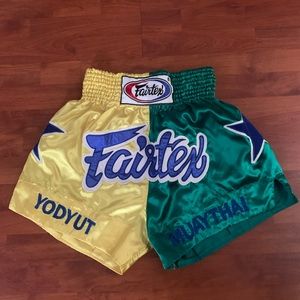 Fairtex Muay Thai Shorts Men’s L Green & Yellow